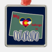 Hart in Colorado Metalen Ornament (Voorkant)