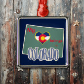 Hart in Colorado Metalen Ornament