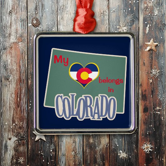 Hart in Colorado Metalen Ornament