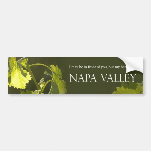 Hart in de Bumpersticker van Napa Valley (Voorkant)