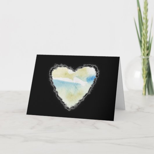 Hart in de Clouds Valentijn Romance Love Kaart (Voorkant)