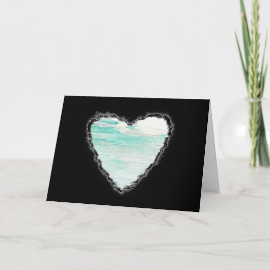 Hart in de Clouds Valentijn Romance Love Kaart (Voorkant)