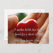 Hart in de hand - Moederdag Briefkaart (Voorkant / Achterkant)