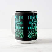 Hart in de jaren 80 tweekleurige koffiemok (Voorkant links)