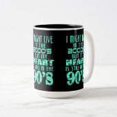 Hart in de jaren '90 tweekleurige koffiemok (Voorkant rechts)