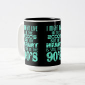 Hart in de jaren '90 tweekleurige koffiemok (Voorkant links)