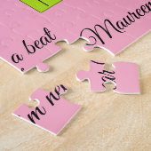 Hart in de liefde met springen: Roos-gekleurd Legpuzzel (Zijkant)