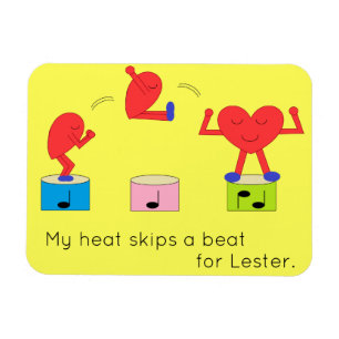 Hart in de liefde voor springen: Geel Magneet