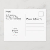 Hart in de Sand Beach Shore Aankondigingskaart (Achterkant)