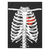 Hart in de skeletkooi Halloween Tablecloth Tafelkleed (Voorkant)