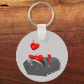 Hart in de T-shirts en cadeautjes Sleutelhanger (Voorkant)