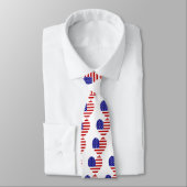 Hart in de vlag van de VS met Valentijnsdag Stropdas (Gebonden)