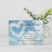 Hart in de wolken Bewaar de datum Save The Date (Staand voorkant)