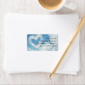 Hart in de wolken, Blue Sky Romantic Love Etiket (Insitu)