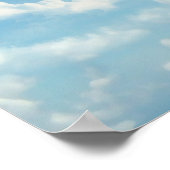 Hart in de wolken, Blue Sky Romantic Love Poster (Hoek)