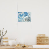 Hart in de wolken, Blue Sky Romantic Love Poster (Keuken)