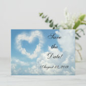 Hart in de wolken, Blue Sky Romantic Love Save The Date (Staand voorkant)