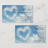 Hart in de wolken, Blue Sky Romantic Love Visitekaartje (Voorkant / Achterkant)