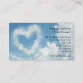 Hart in de wolken, Blue Sky Romantic Love Visitekaartje (Achterkant)