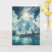 Hart in de Wolken boven de Ocean Peir Kaart (Gele Bloem)