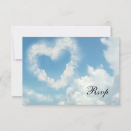 Hart in de Wolken, Romantische Liefde onder de Bla RSVP Kaartje