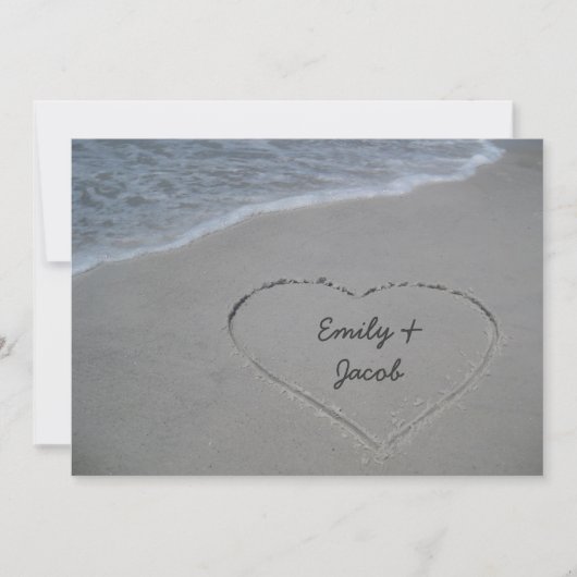 Hart in de Zand Beach Jubileum Party nodigt uit Kaart (Voorkant)