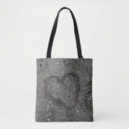 Hart in de Zand Canvas tas