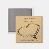 Hart in de zand-magneet magneet (Voorkant / Achterkant)