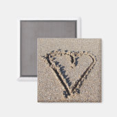 Hart in de zand-magneet magneet (Voorkant / Achterkant)