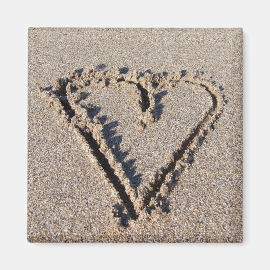 Hart in de zand-magneet magneet (Voorkant)