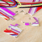 Hart in een driehoek - Liefde, kus, sterren Legpuzzel (Zijkant)