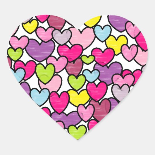Hart in een Hart Sticker (Voorkant)