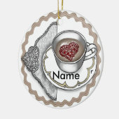 Hart in een kopje Ornament (Links)