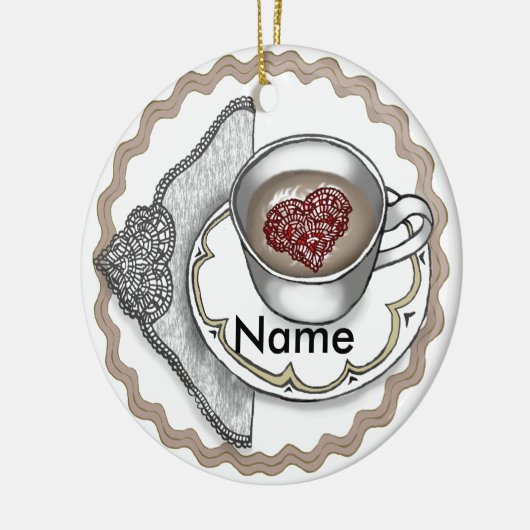 Hart in een kopje Ornament (Links)