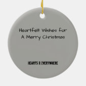 Hart in een Shell Gepersonaliseerd sierlijk Keramisch Ornament (Achterkant)