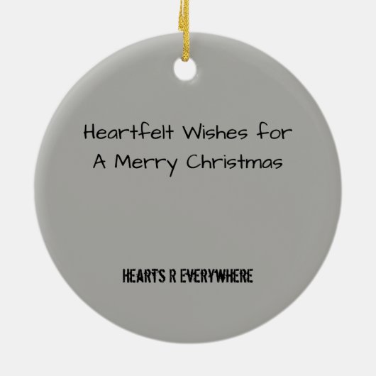 Hart in een Shell Gepersonaliseerd sierlijk Keramisch Ornament (Achterkant)