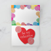Hart in een wervelende Valentijn Feestdagen Kaart (Binnen)
