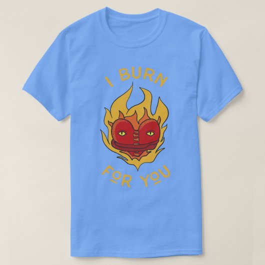 Hart in Flames Badge Tattoo Art T-shirt (Design voorkant)