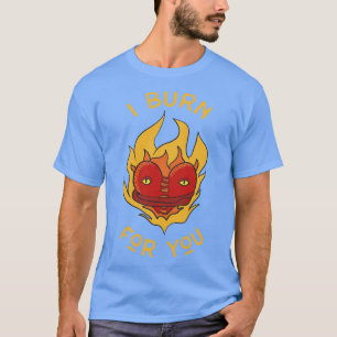 Hart in Flames Badge Tattoo Art T-shirt