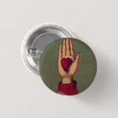 Hart in hand 1-inch ronde Button (Voorkant /achterkant)
