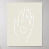 Hart in Hand Art Print - Eierschaal (Voorkant)