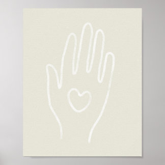 Hart in Hand Art Print - Eierschaal