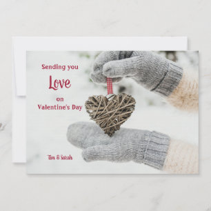 Hart in Hand Valentijnsdag Kaart