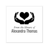 Hart in Handen Bibliotheek Boeknaam Zelfinktende Stempel (Design)