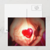 Hart in handen briefkaart (Voorkant / Achterkant)