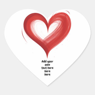 Hart in hart, aanpassen met eigen tekst, Hart Sticker