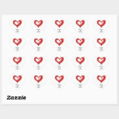 Hart in hart, aanpassen met je eigen tekst, sticker (Vel)