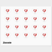 Hart in Hart, Aanpassen met je eigen tekst, Sticker (Vel)