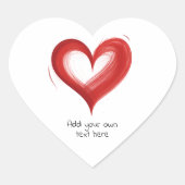 Hart in Hart, Aanpassen met je eigen tekst, Sticker (Voorkant)