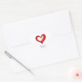 Hart in hart, personaliseer met je eigen tekst, sticker (Envelop)